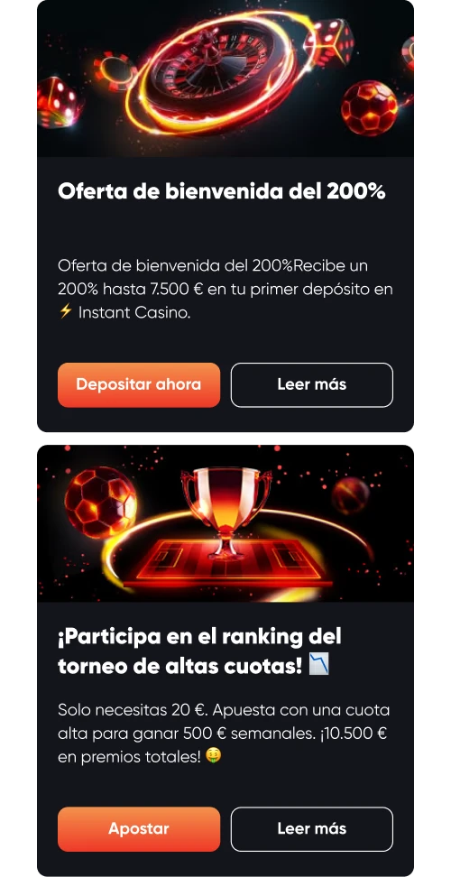 Instant casino bonus